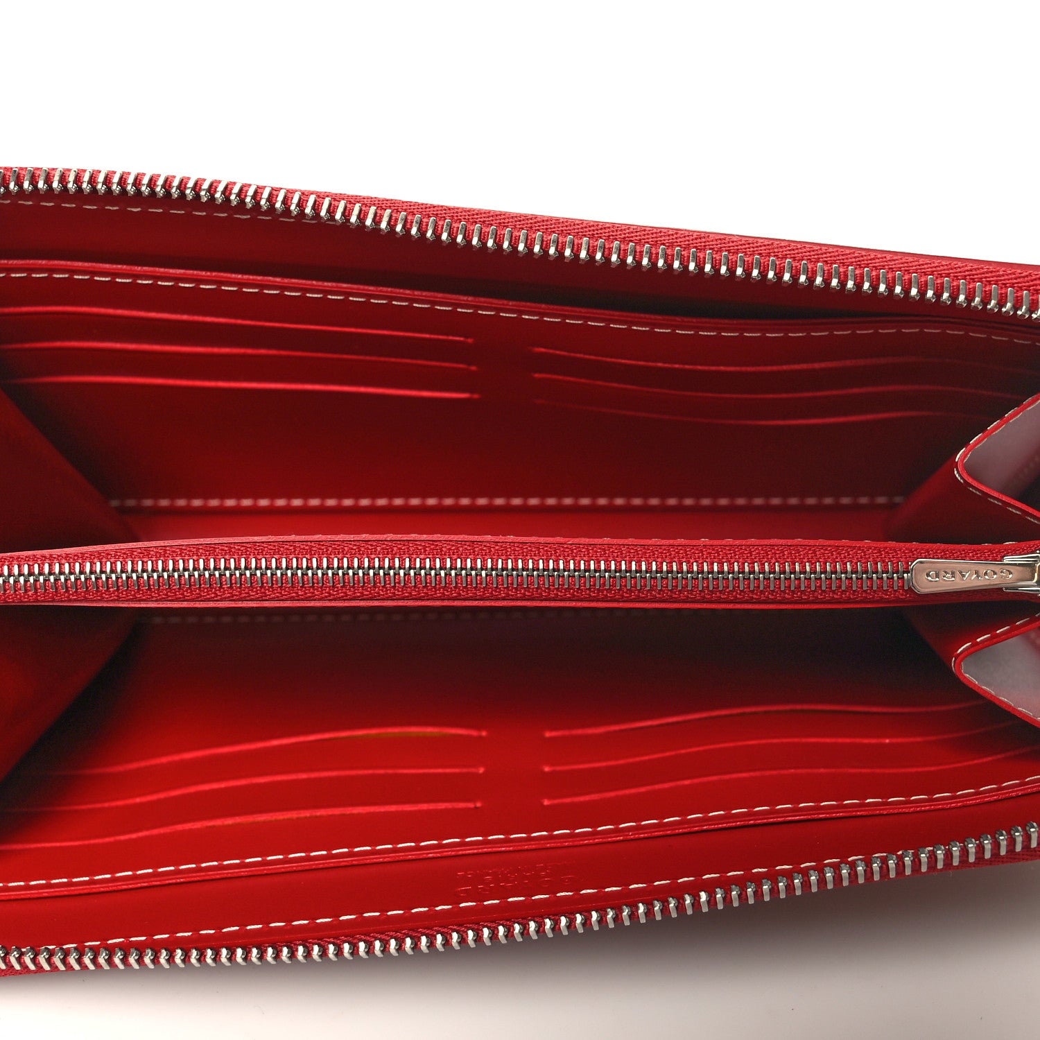 Goyard Goyardine Matignon Zip Around GM Wallet Red 5 of 8