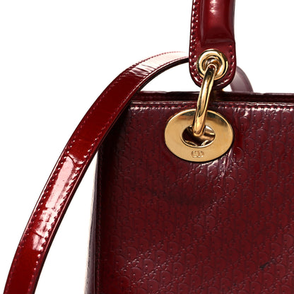 Christian Dior Patent Diorissimo Medium Lady Dior Burgundy Red 11 of 11