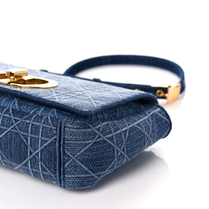 Christian Dior Denim Cannage Small Caro Bag Blue 6 of 12