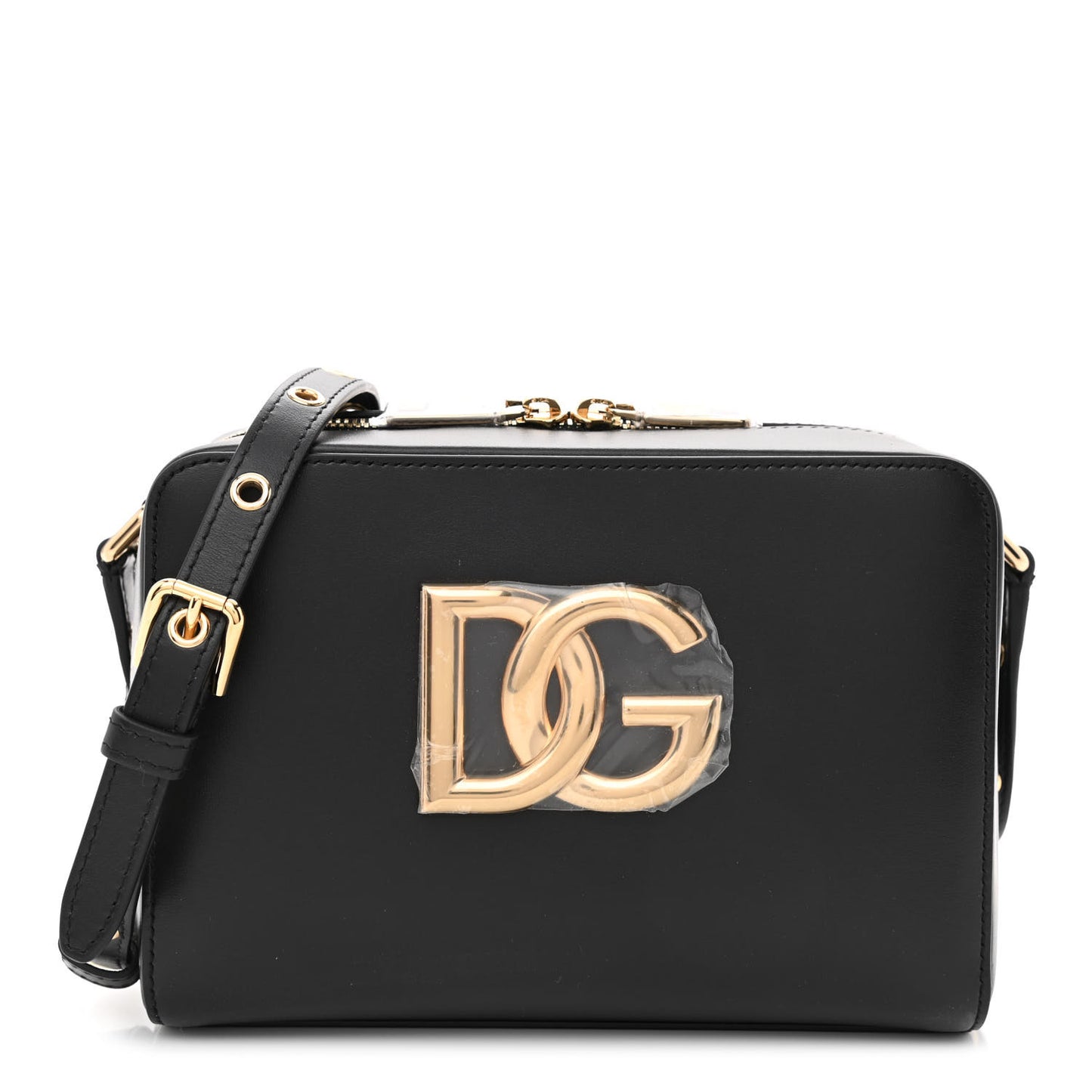 Calfskin 3.5 Camera Crossbody Bag Black
