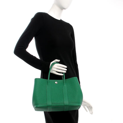Hermes Vache Country Garden Party 30 TPM Vert Vertigo 2 of 8