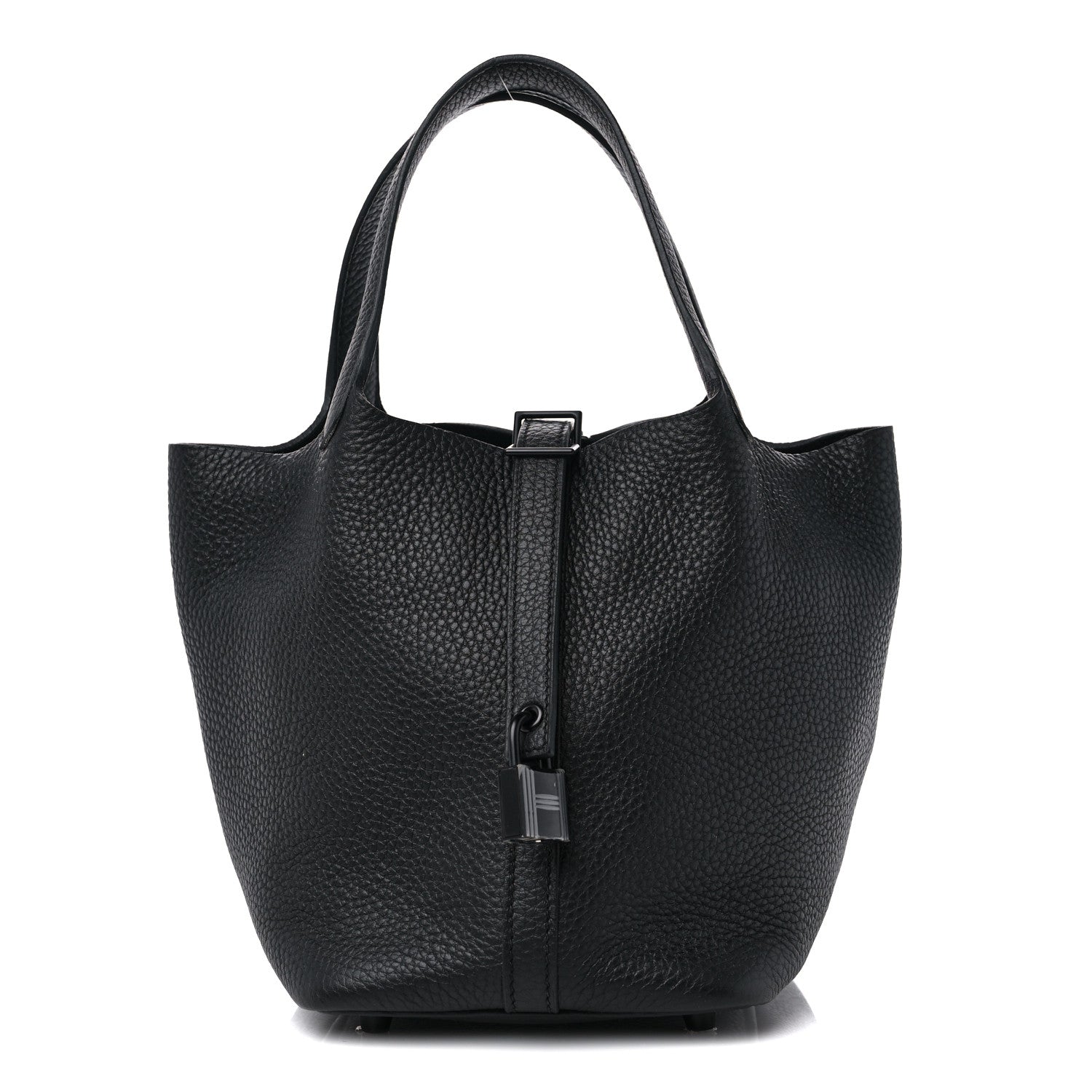Hermes Taurillon Clemence Monochrome Picotin Lock 18 PM Black 1 of 9