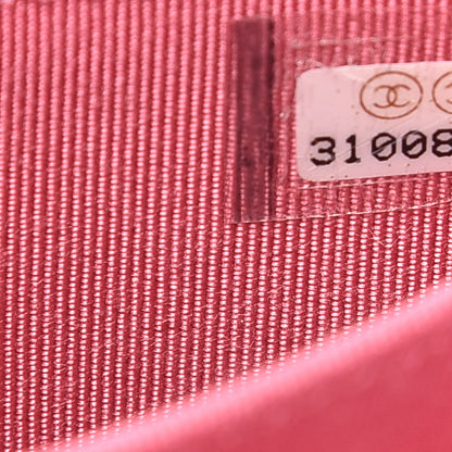 Chanel Caviar Quilted Flap Card Holder On Chain Pink 7 of 10