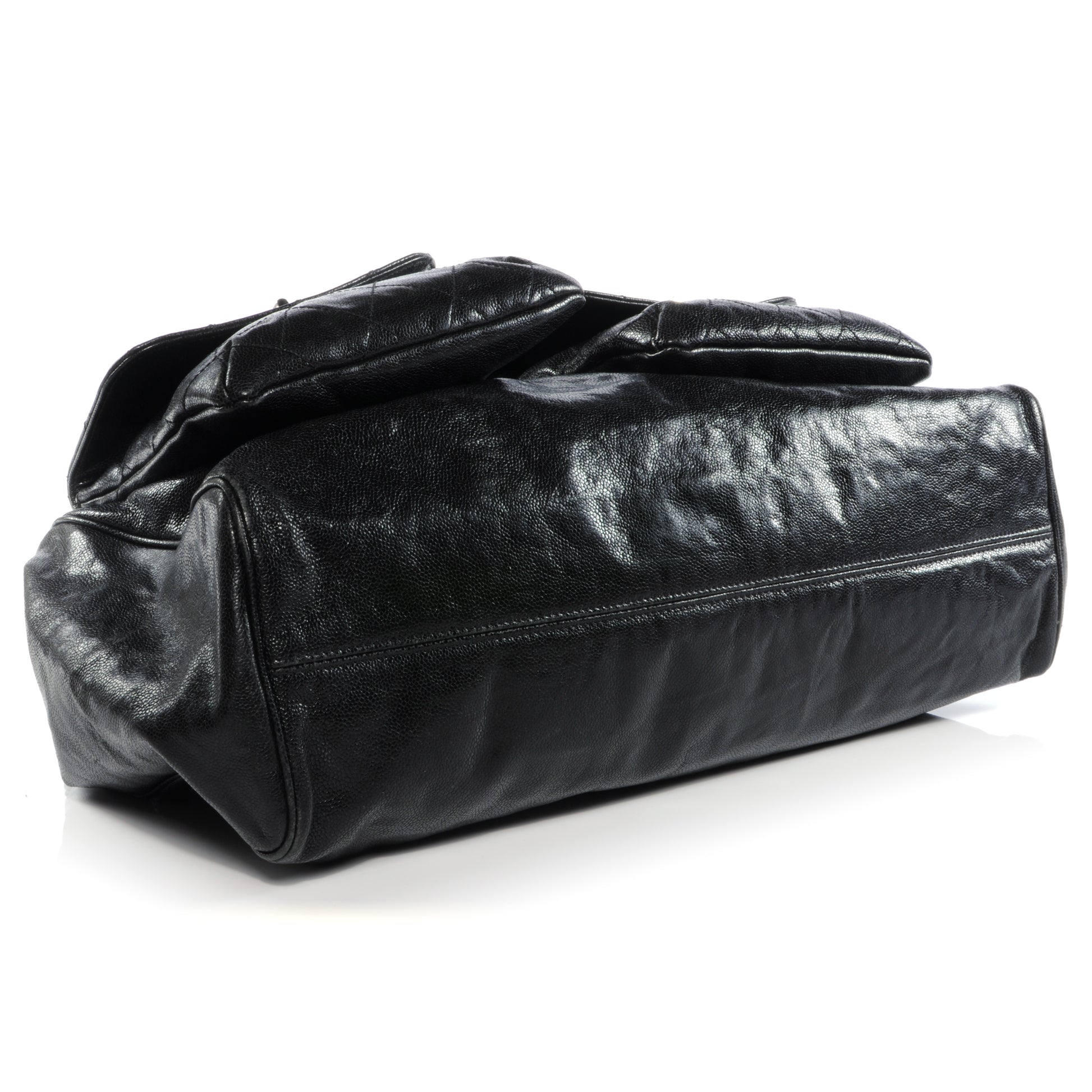 Chanel Glazed Caviar Mademoiselle XL Tote Black 4 of 8