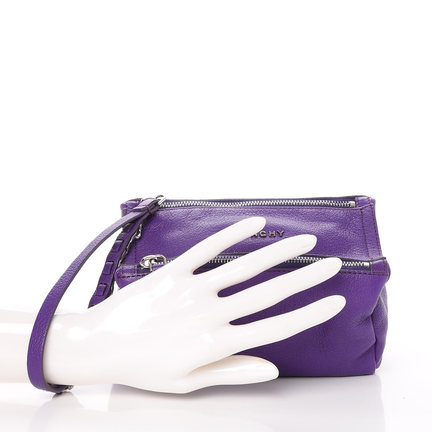Givenchy Sugar Goatskin Pandora Wristlet Purple 2 of 7
