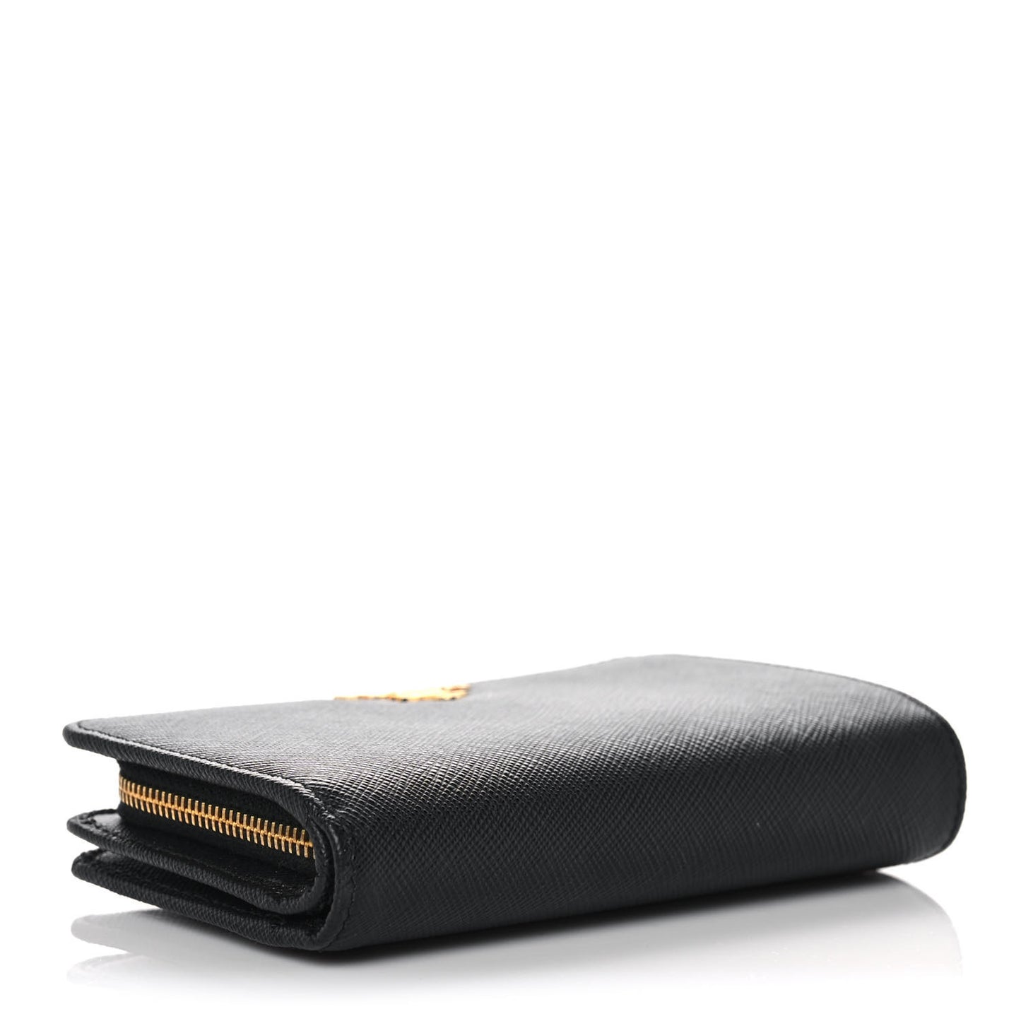Saffiano Metal Compact Wallet Black