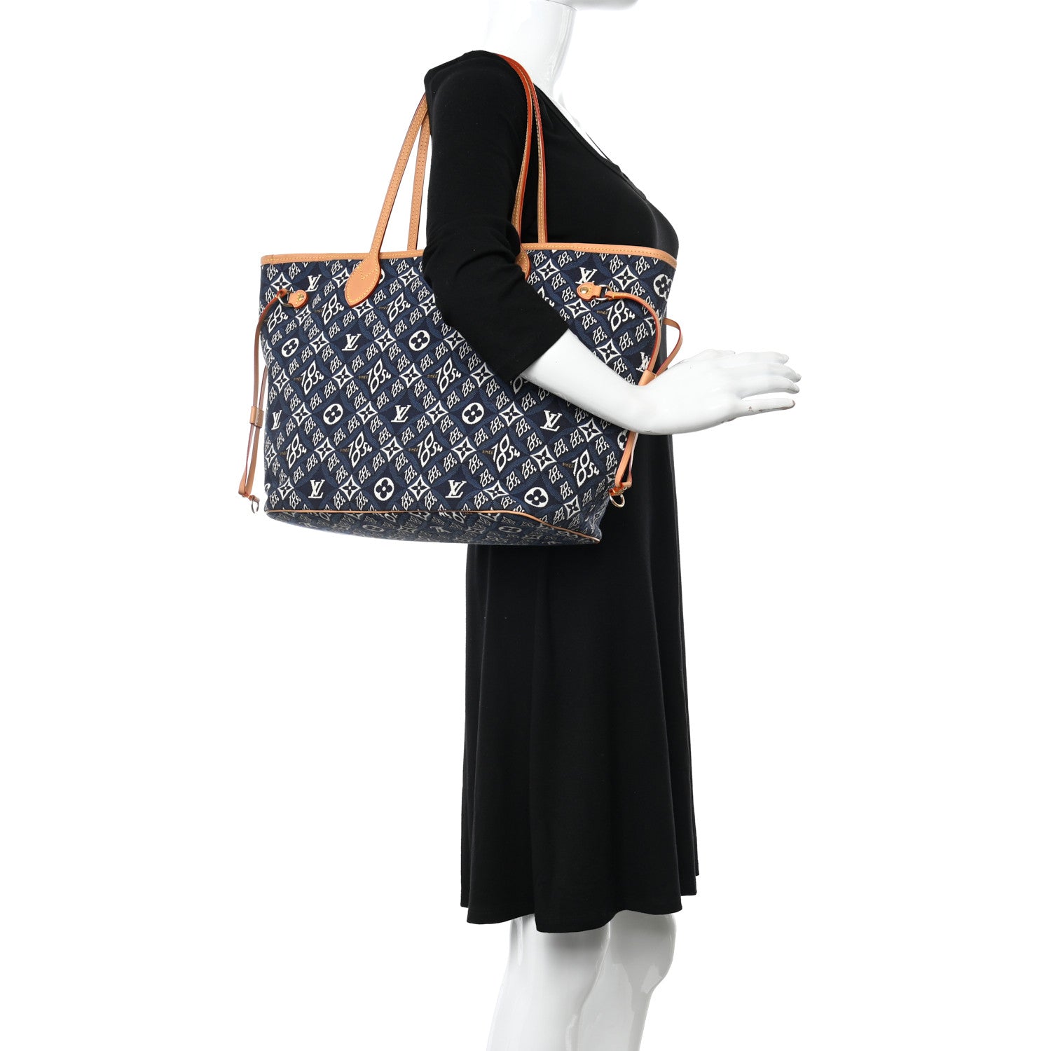 Louis Vuitton Jacquard Since 1854 Neverfull MM Blue 2 of 10