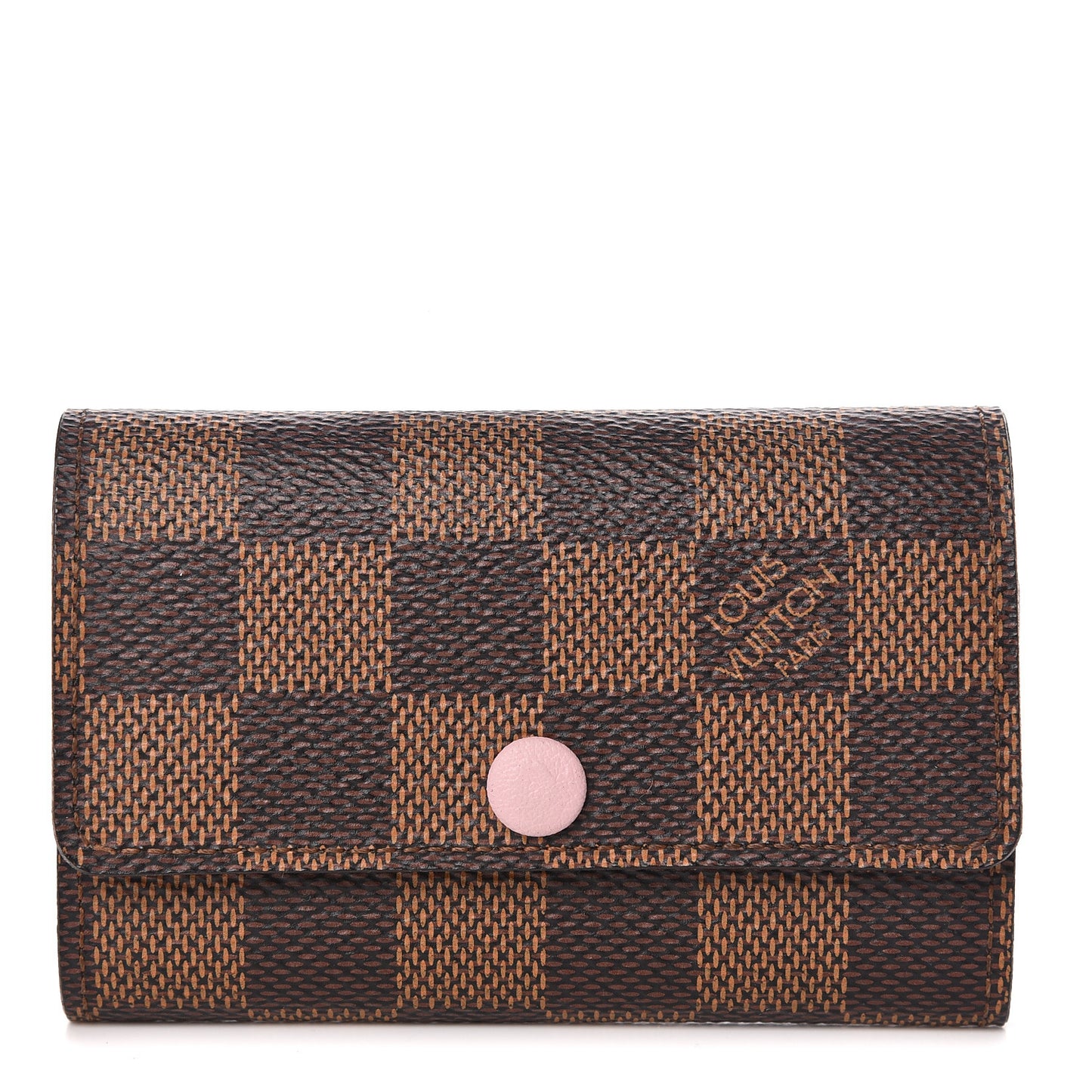 Damier Ebene Multicles 6 Key Holder Rose Ballerine