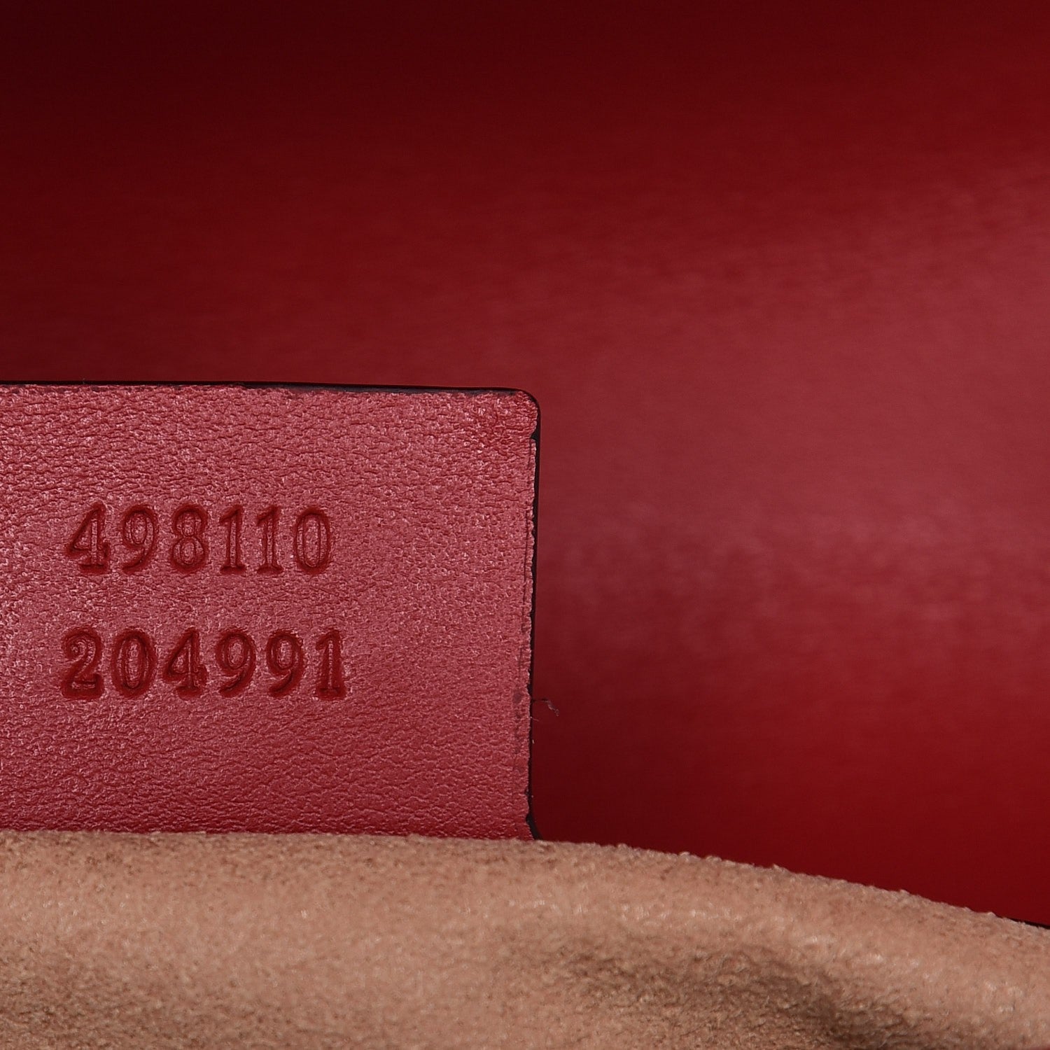 Gucci Calfskin Matelasse Small GG Marmont Top Handle Shoulder Bag Hibiscus Red 9 of 9