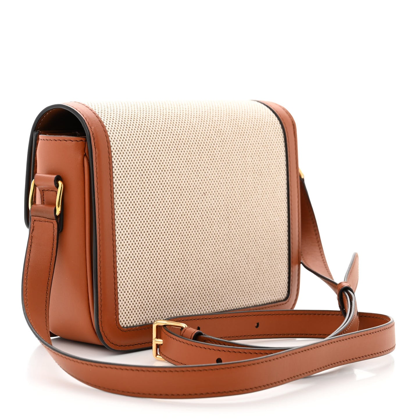 Textile Natural Calfskin Teen Triomphe White Tan