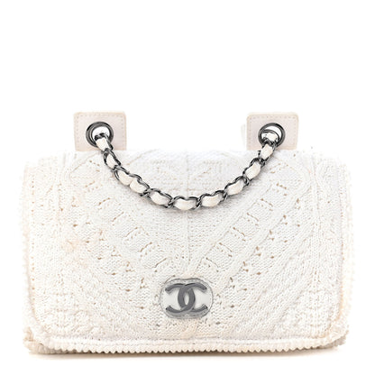 Chanel Crochet Single Flap White 1 of 11