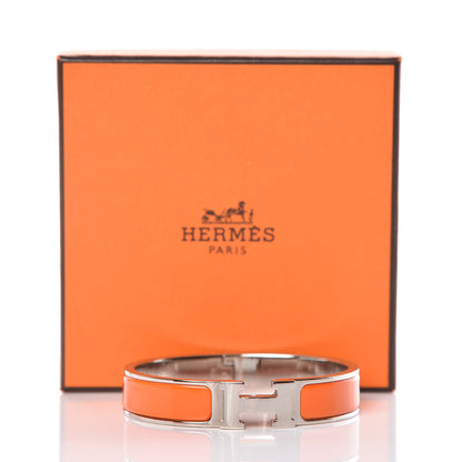 Hermes Enamel Narrow Clic Clac H Bracelet PM Orange 6 of 6