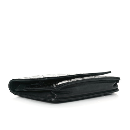 Chanel Patent Quilted Wallet On Chain WOC Black 4 of 11