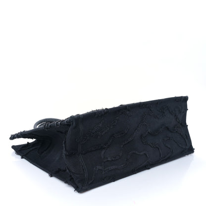 Christian Dior Canvas Embroidered Camouflage Book Tote Blue 4 of 9
