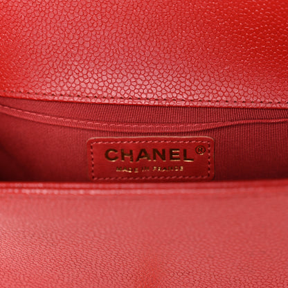 Chanel Caviar Quilted Small Boy Flap Red 6 of 12