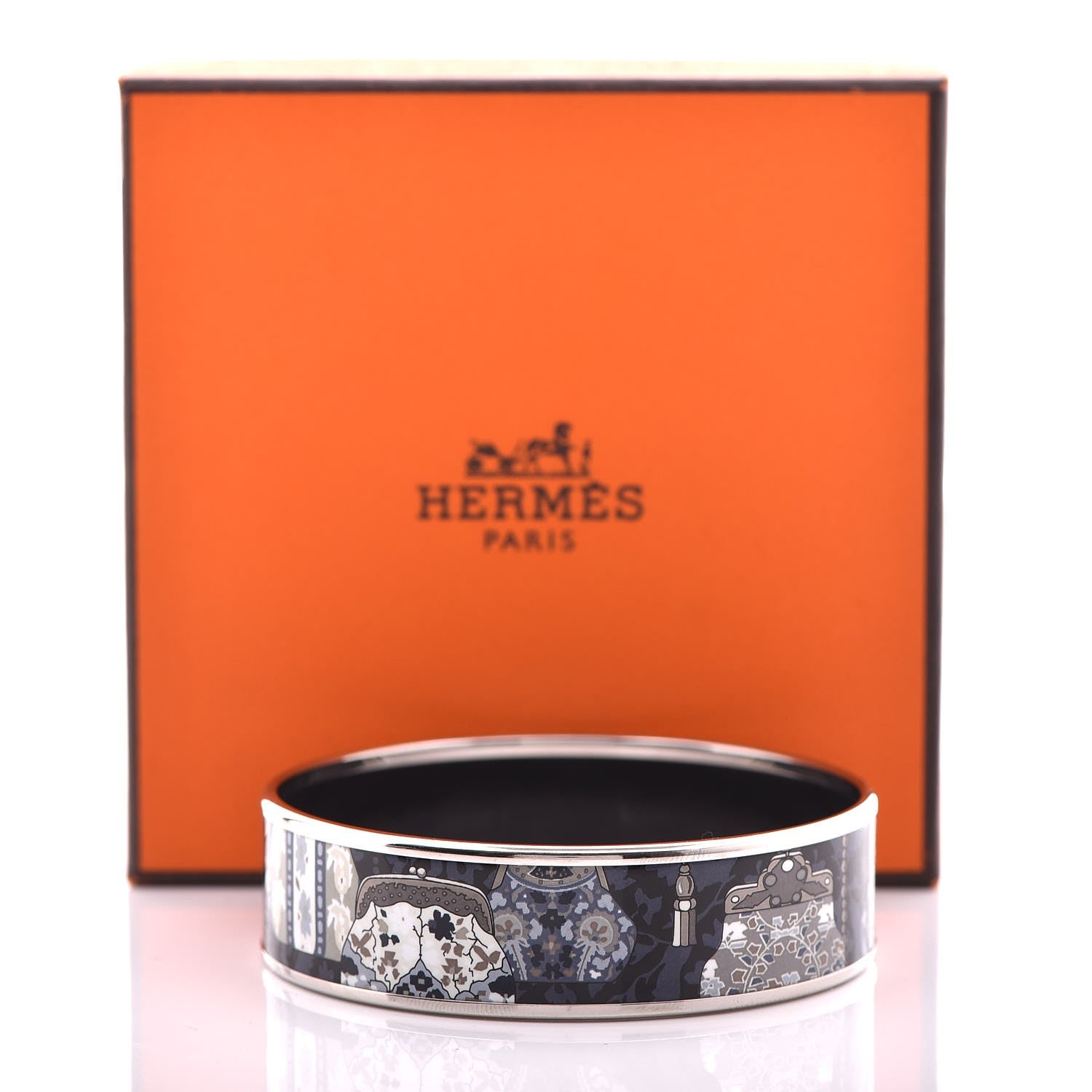 Hermes Enamel Printed Cachemire de Tamara Wide Bracelet 65 6 of 6