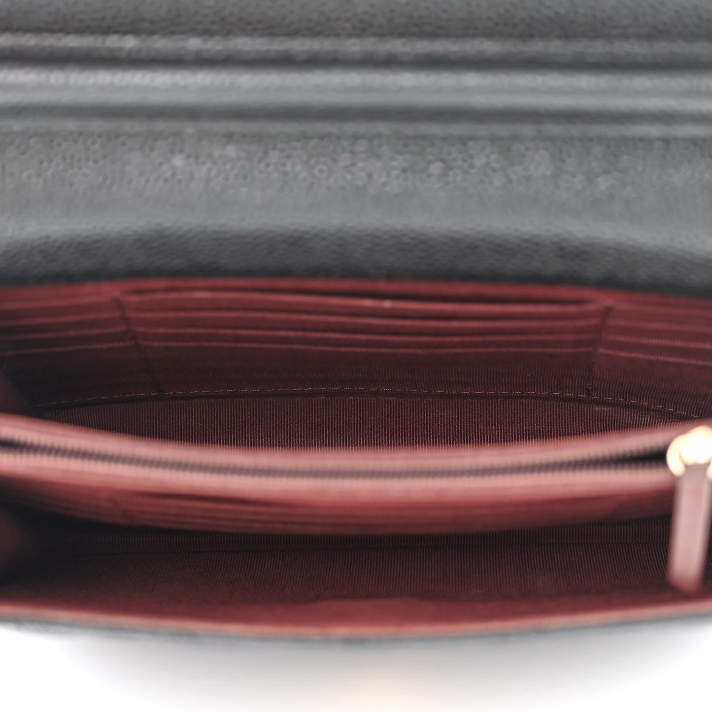 Caviar Quilted Square Wallet On Chain WOC Black