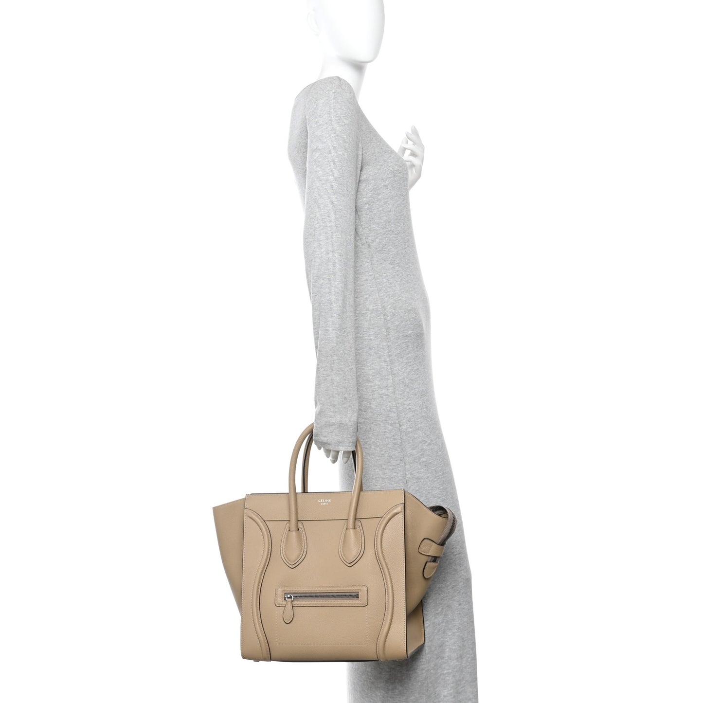 Drummed Calfskin Mini Luggage Dune