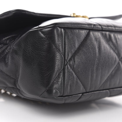Chanel Goatskin Quilted Large 19 Flap Black 8 of 10