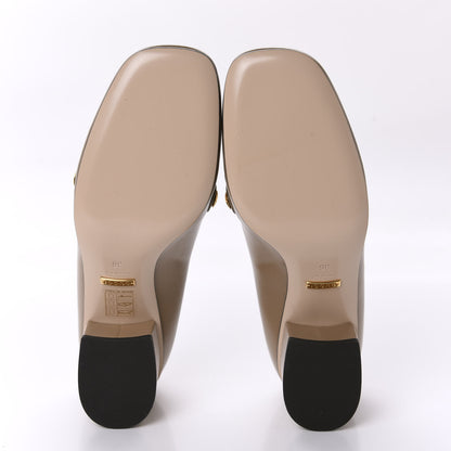 Gucci Malaga Kid Sylvie Web Chain Mid Heel Loafers 36 Mud 5 of 10