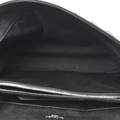 Saint Laurent Sheepskin Matelasse Chevron Monogram Large College Satchel Black 5 of 13