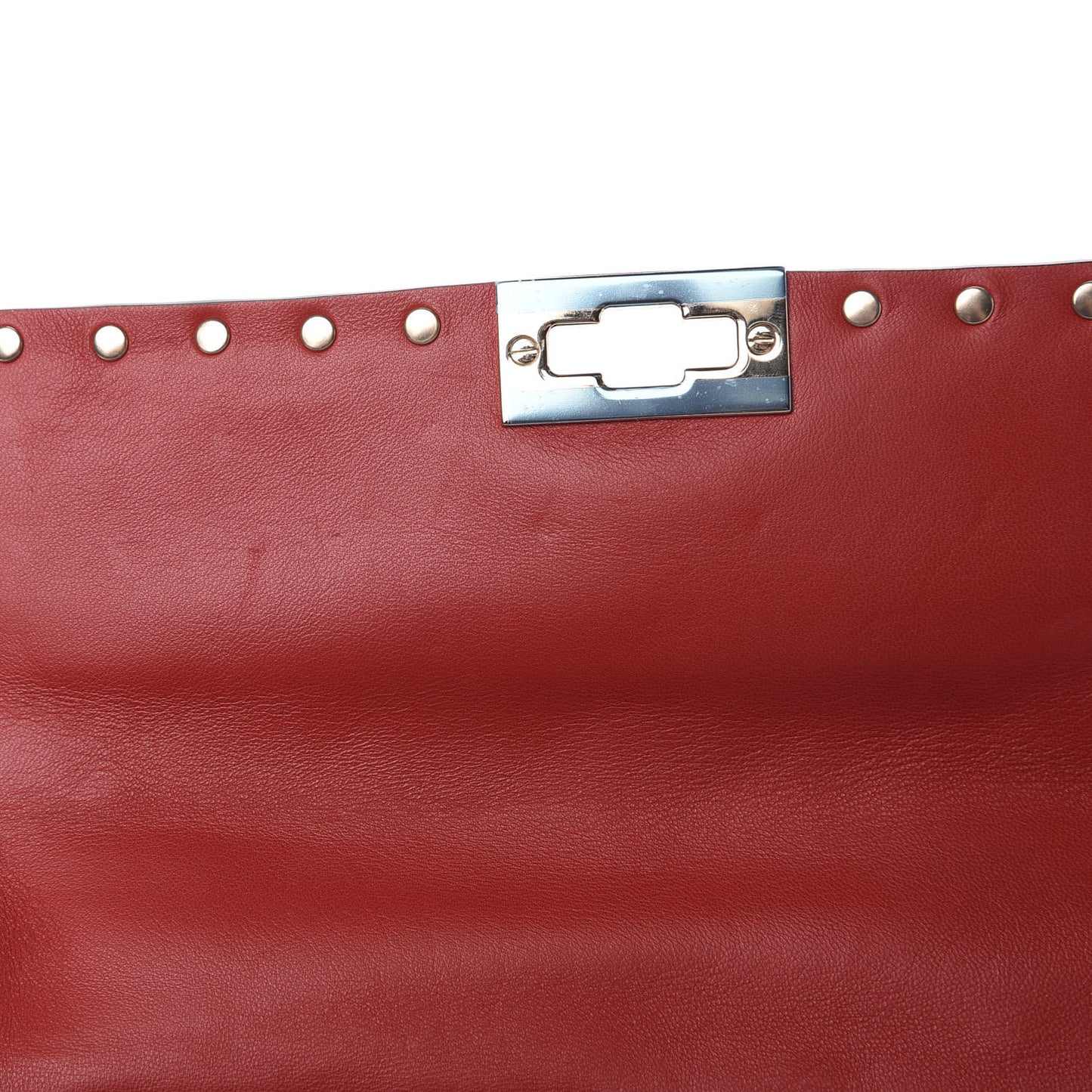 Nappa Medium Rockstud Spike Shoulder Bag Rosso Valentino