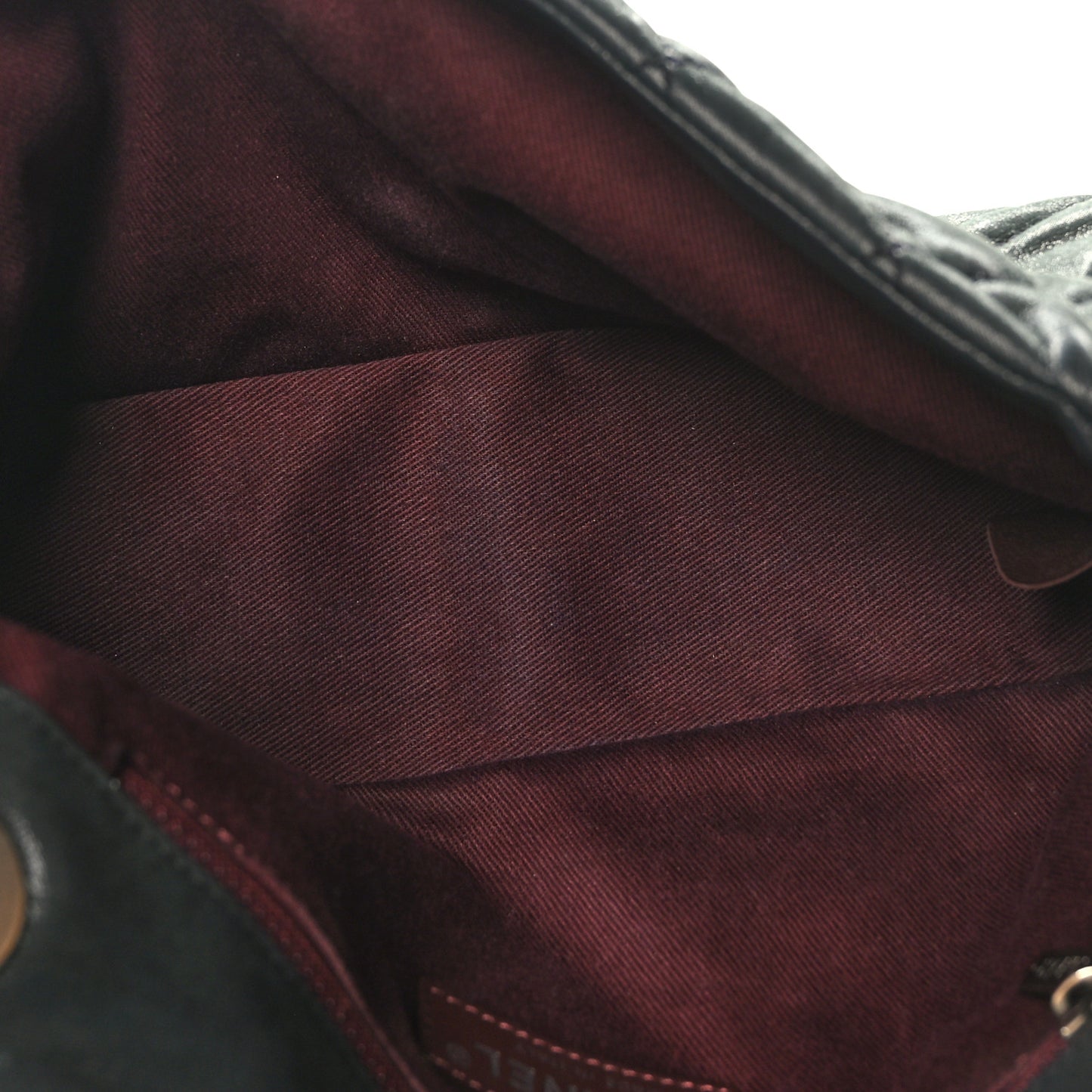 Iridescent Calfskin Medium In the Mix Flap Black