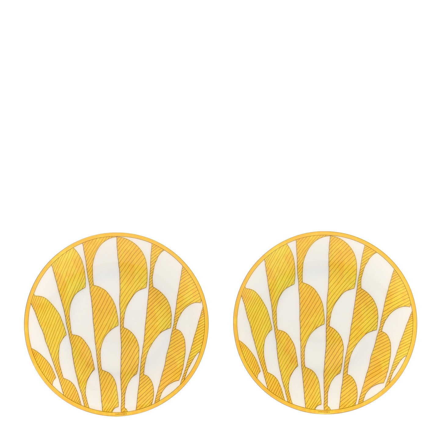 Porcelain Soleil d'Hermes Bread and Butter Plate Set of 2