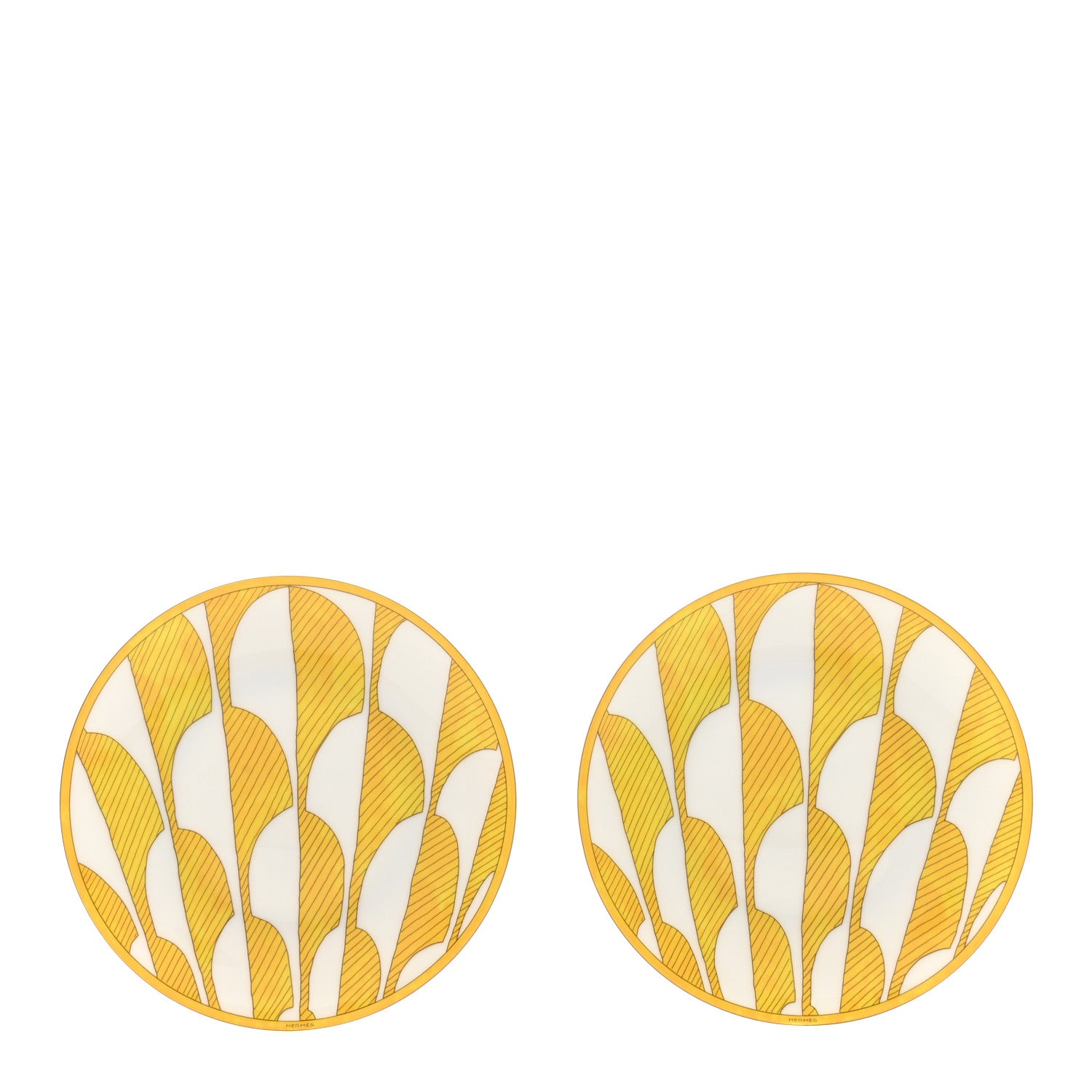Hermes Porcelain Soleil d'Hermes Bread and Butter Plate Set of 2 1 of 8
