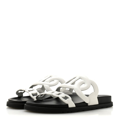 Hermes Nappa Womens Extra Sandals 37.5 White 4 of 10
