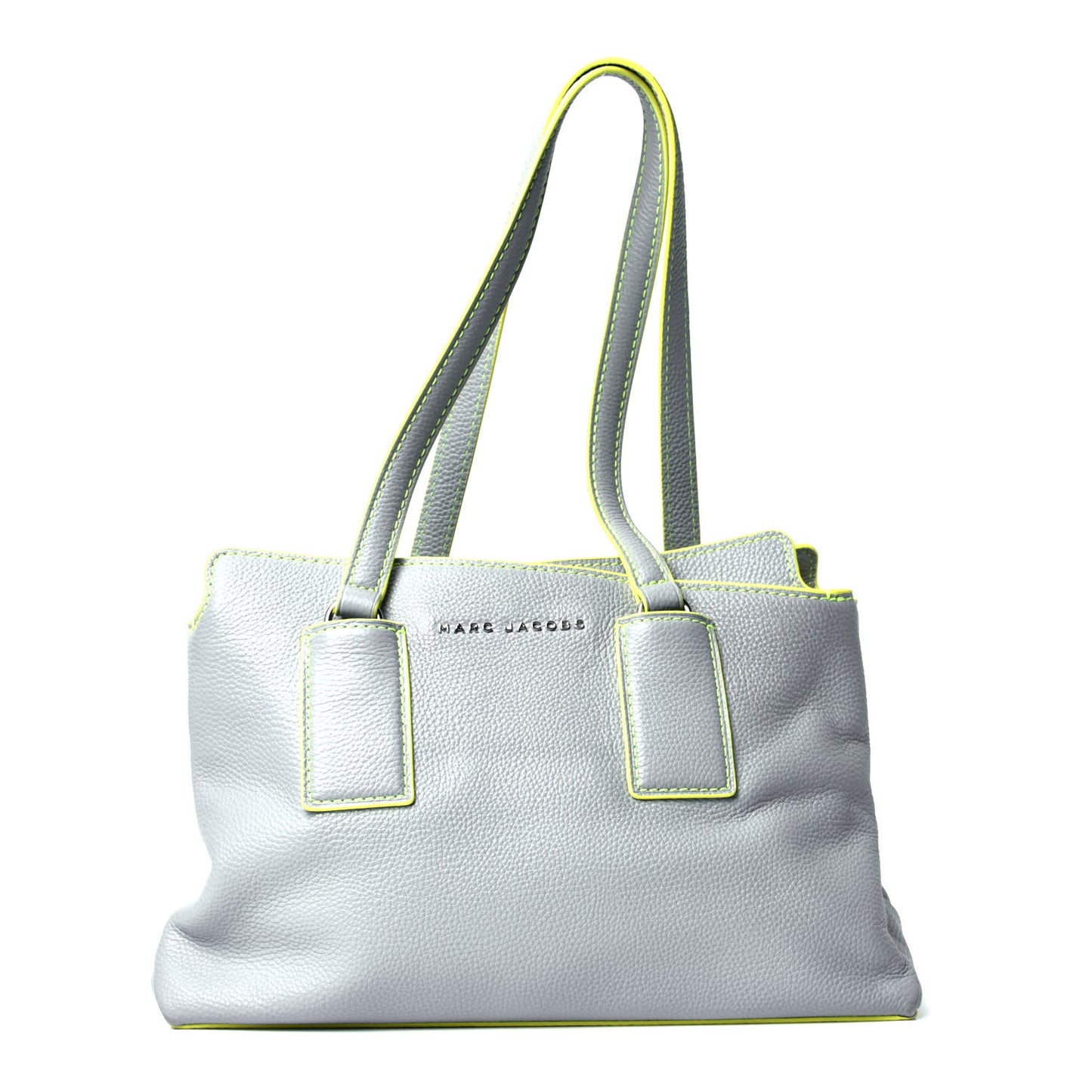 Metallic Grained Calfskin Tote Blue