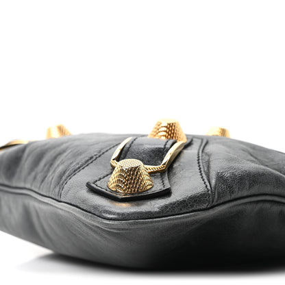 Balenciaga Chevre Giant 21 Gold Hardware Flat Handle Clutch Evergreen 10 of 10