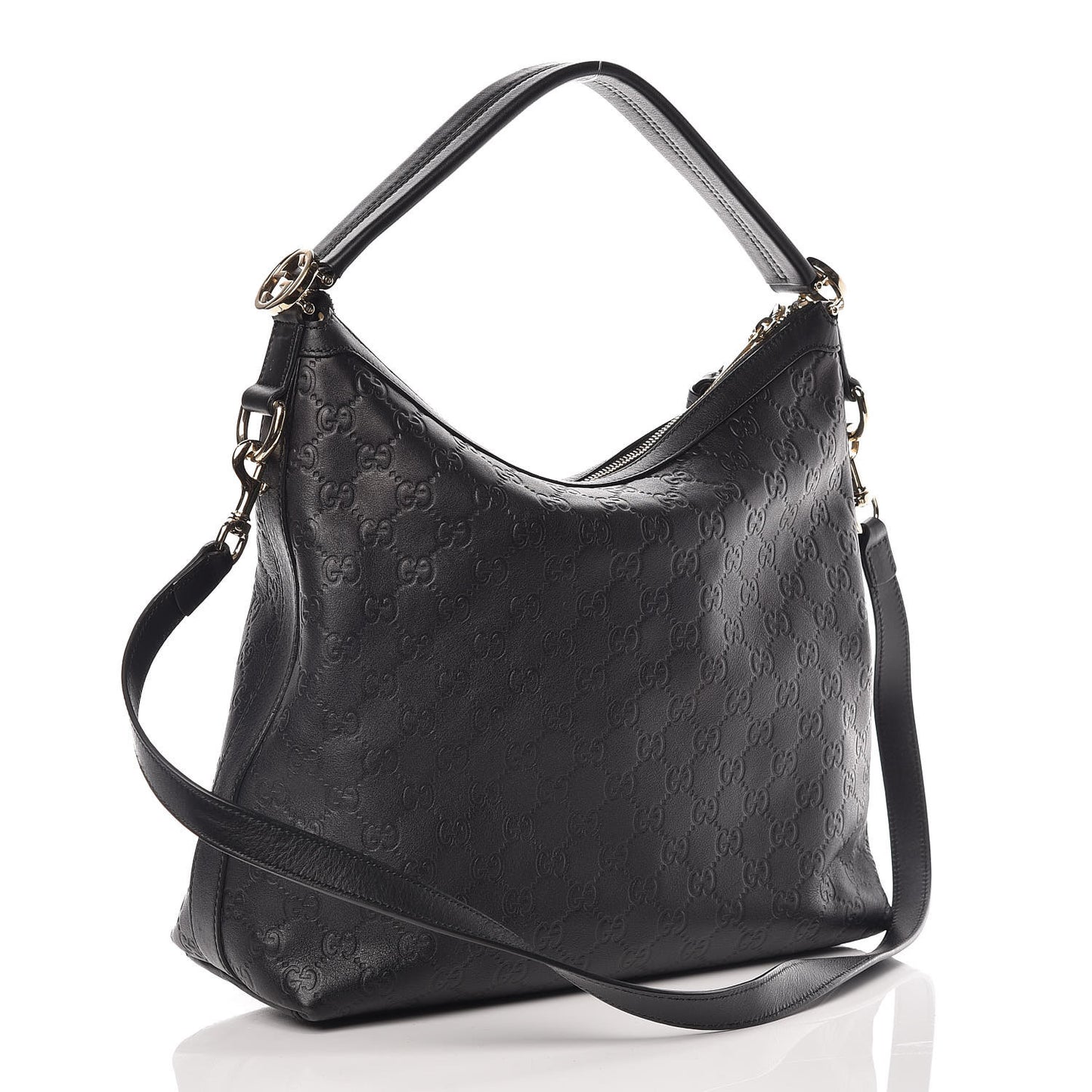 Guccissima Small Miss GG Hobo Black