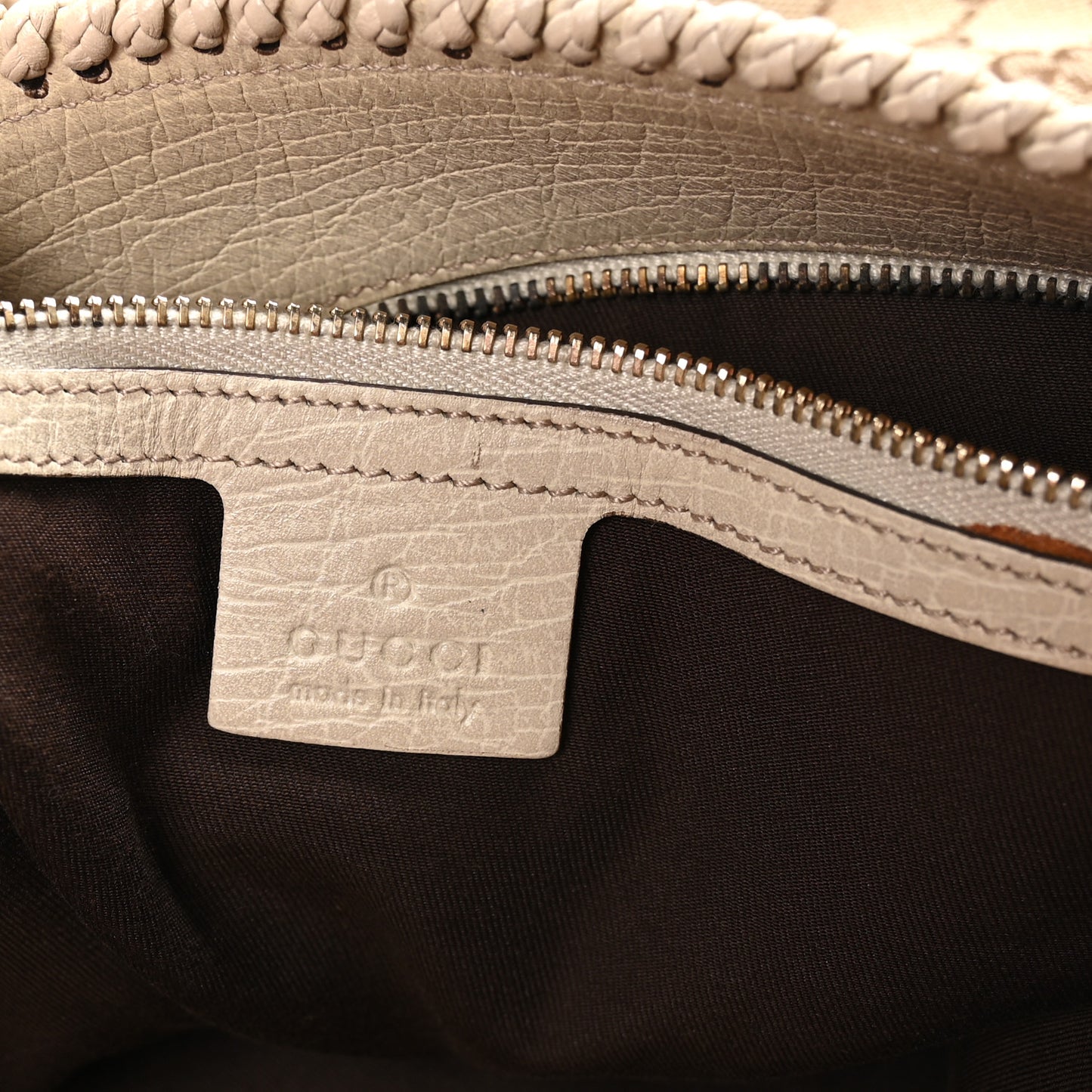 Monogram Large Horsebit Chain Hobo Off White
