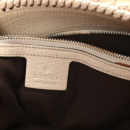 Gucci Monogram Large Horsebit Chain Hobo Off White 6 of 10