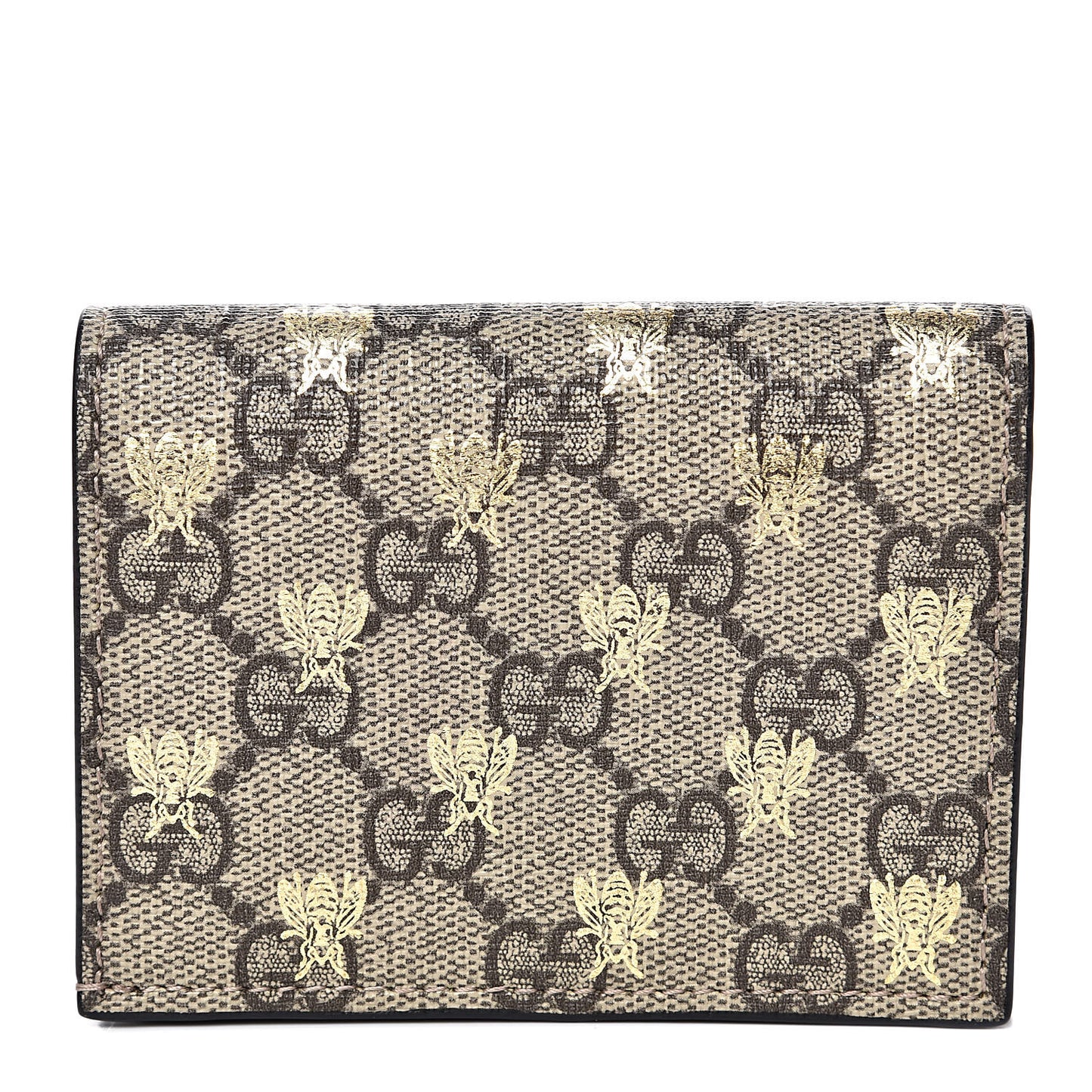 GG Supreme Monogram Bee Print Card Case