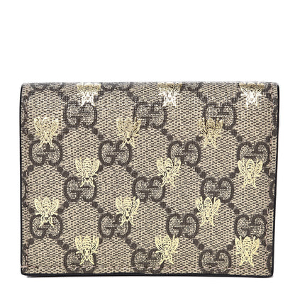 Gucci GG Supreme Monogram Bee Print Card Case 1 of 7