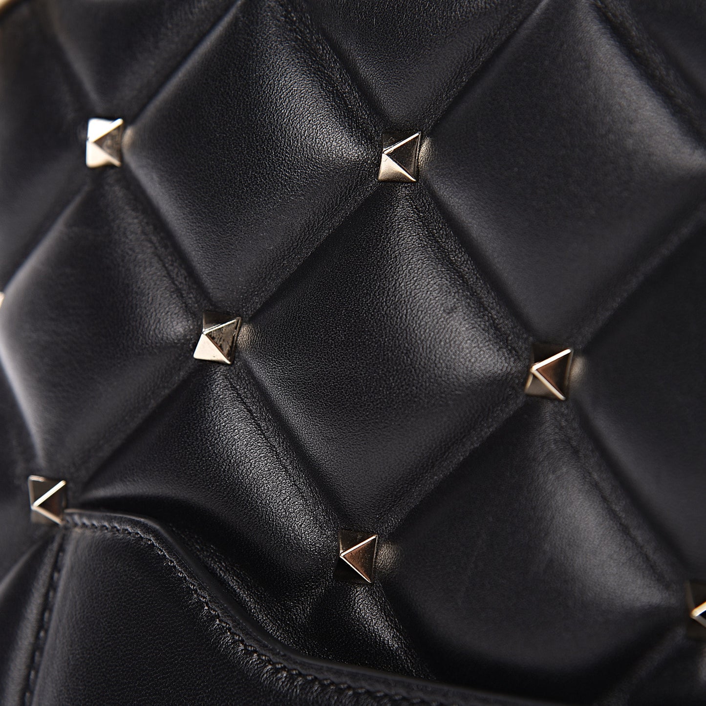 Nappa Candystud Shoulder Bag Black