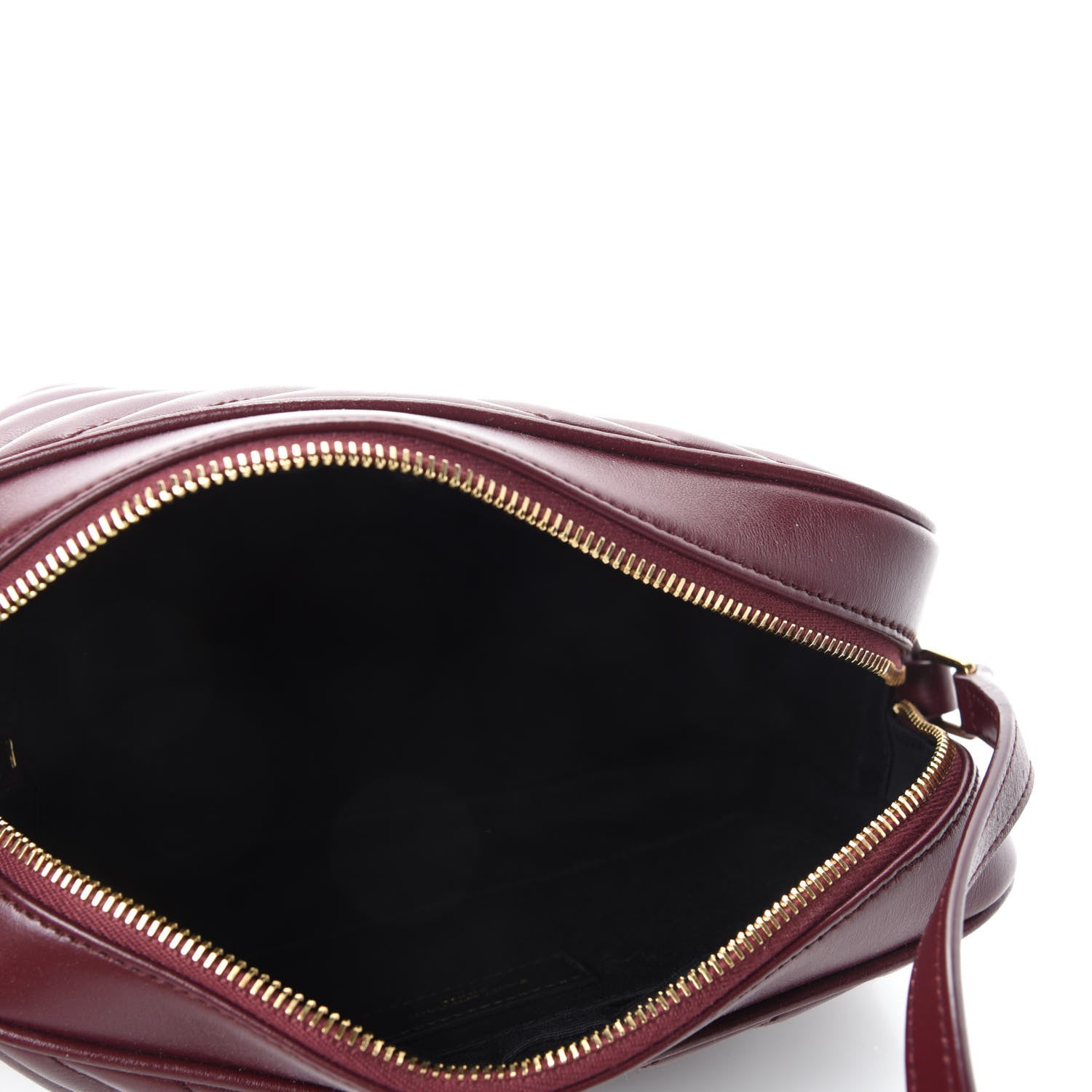 Saint Laurent Calfskin Matelasse Monogram Lou Camera Bag Dark Legion Red 5 of 10