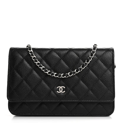 Chanel Caviar Quilted Wallet on Chain WOC Black 1 of 11