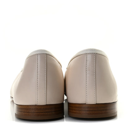 Chanel Lambskin Cap Toe CC Ballerina Flats 40 Light Pink 6 of 12