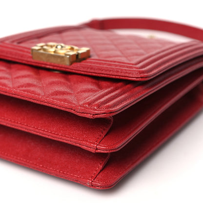 Chanel Caviar Quilted North South Boy Flap Red 10 of 10