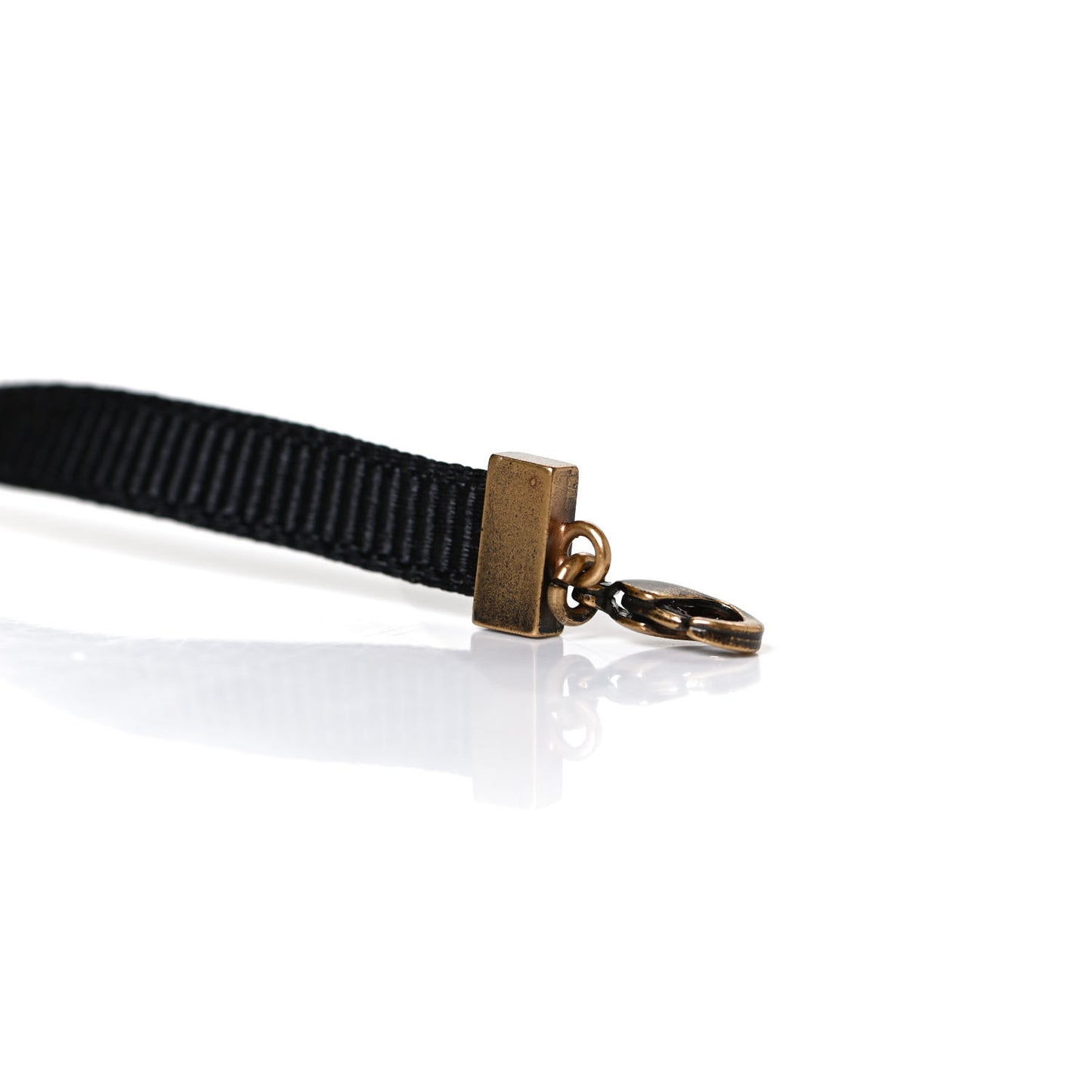 Grosgrain Ribbon J'Adior Logo Choker Necklace Black