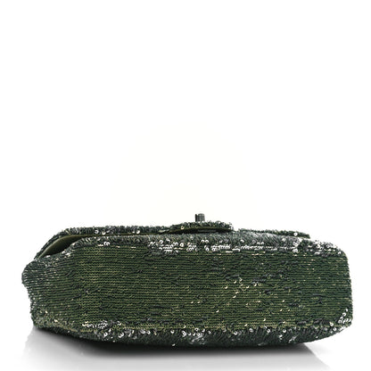Chanel Sequin Coco Cuba Medium Single Flap Khaki 4 of 10
