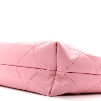 Chanel Shiny Calfskin Quilted Small Chanel 22 Dark Pink 11 of 13