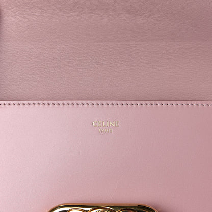 Celine Shiny Calfskin Small Chain Maillon Triomphe Vintage Pink 6 of 10