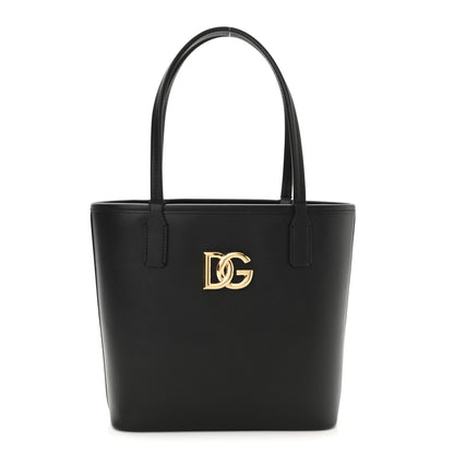 Dolce & Gabbana Calfskin Small Fefe Shopper Black 2 of 8