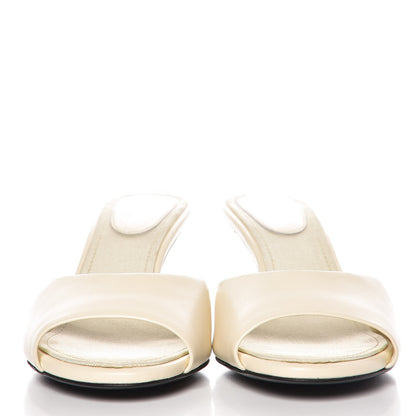 Chanel Calfskin CC Mules 36.5 Light Beige 3 of 9