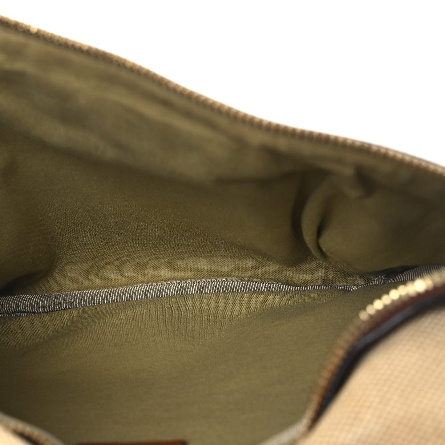 Vintage Canvas Web Belt Bag Sand Cuir