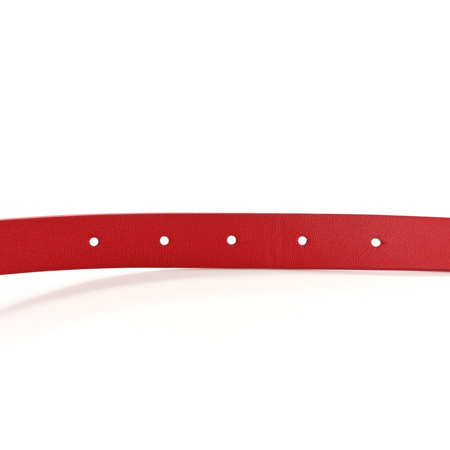 Glossy Calfskin Monochrome VLogo 20mm Belt 80 32 Rouge Pur